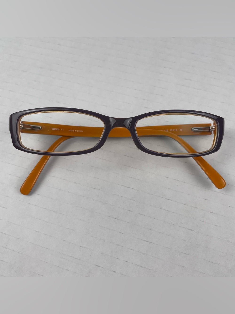 Versus Eyeglasses Reading Glasses Frames Purple Orange 50[]16 135 Rectangle